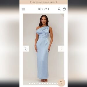 Light Blue One-Shoulder Dress